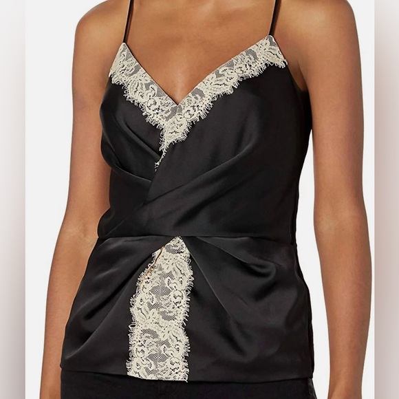 NWT Bailey 44 Agnes Top Black Natural Lace Size M $188 Anthropologie - Picture 1 of 8